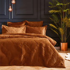 Palmeria Quilted Velvet Duvet Cover Set