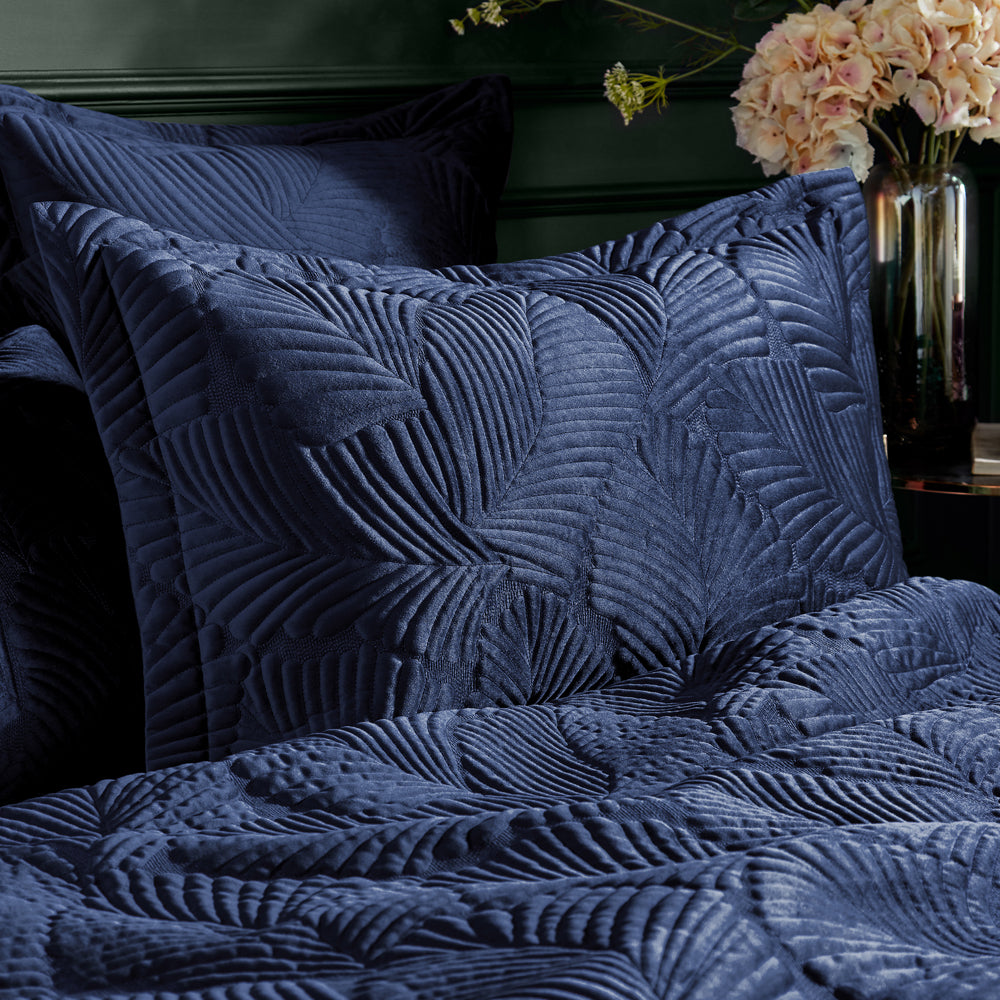 Palmeria Quilted Velvet Pillowcase