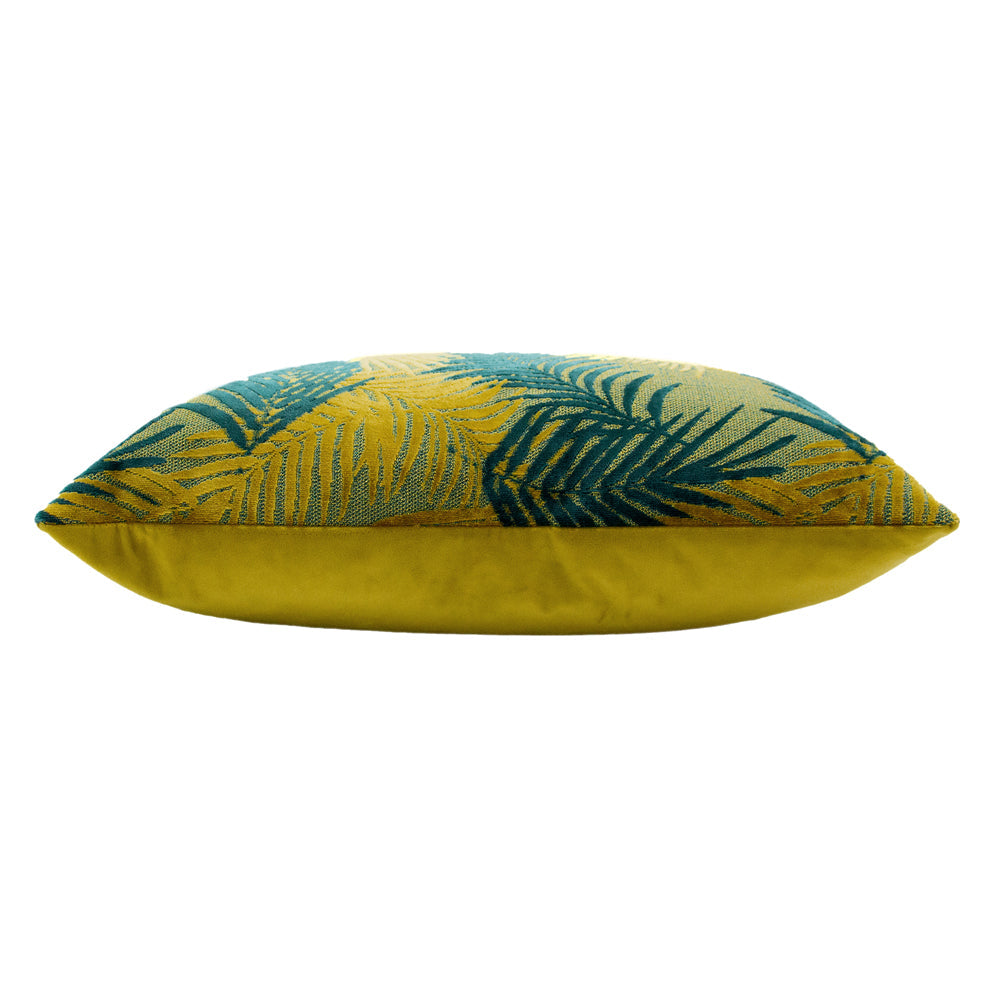 Palm Grove Velvet Jacquard Cushion