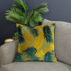 Palm Grove Velvet Jacquard Cushion