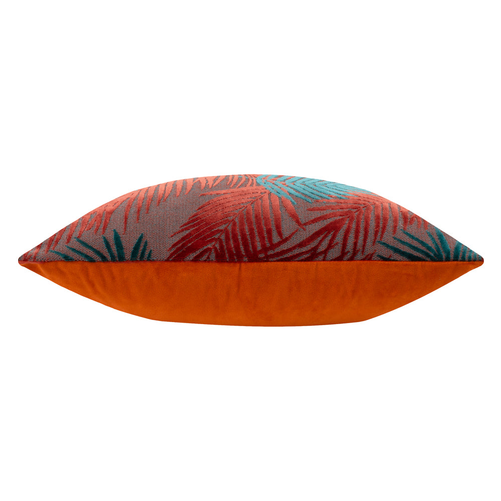 Palm Grove Velvet Jacquard Cushion