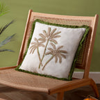 Palm Embroidered Cushion