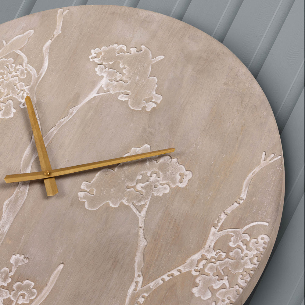 Paloma Wooden Clock Weathered