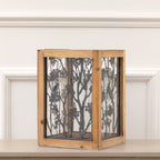 Paloma Wooden Floral Set of 2 Lanterns