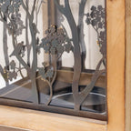 Paloma Wooden Floral Set of 2 Lanterns