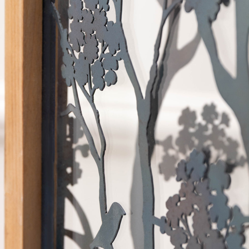 Paloma Wooden Floral Set of 2 Lanterns