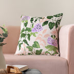 Passiflora Piped Velvet Cushion
