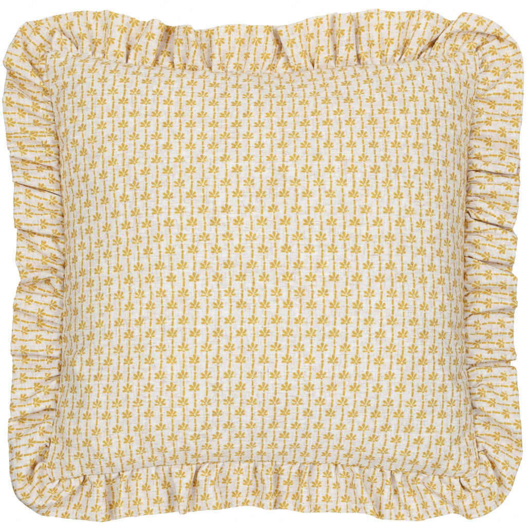 Panni Block Textured Ruffle Cushion