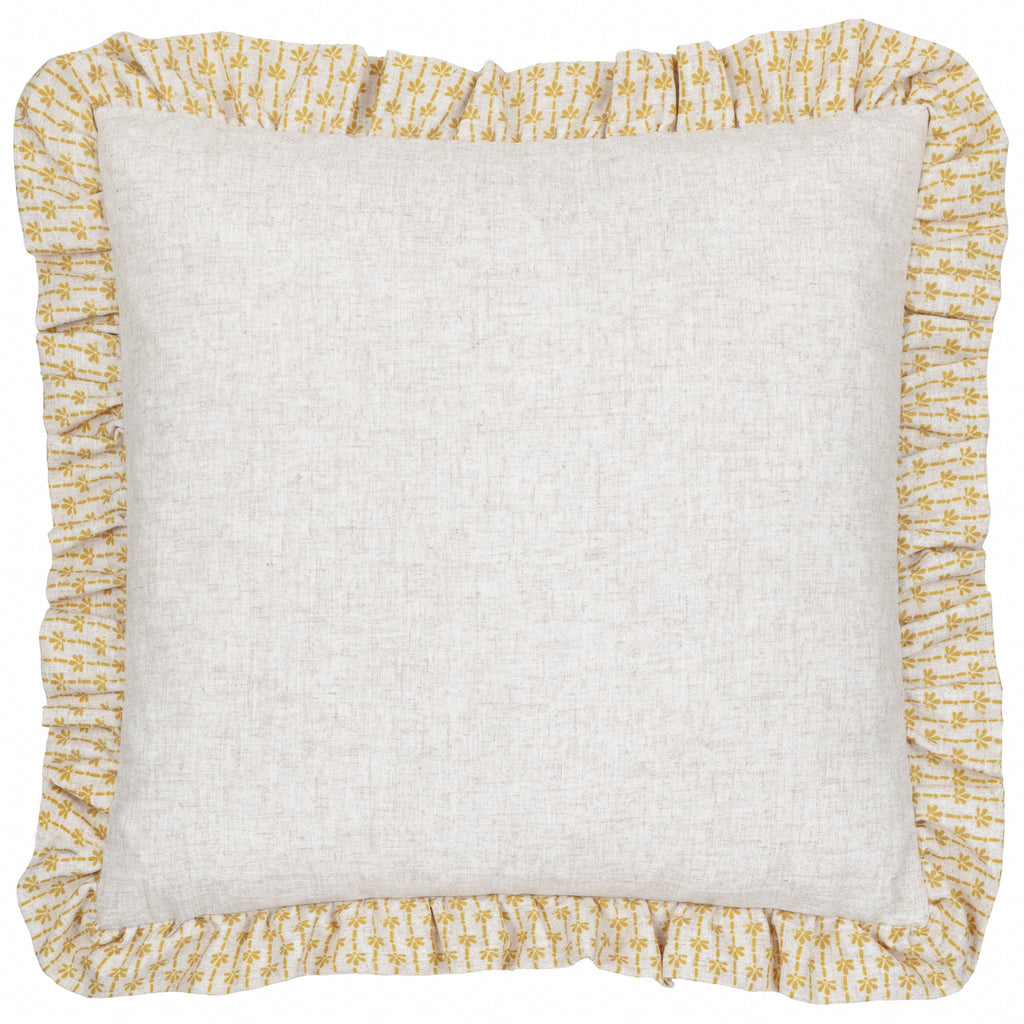 Panni Block Textured Ruffle Cushion