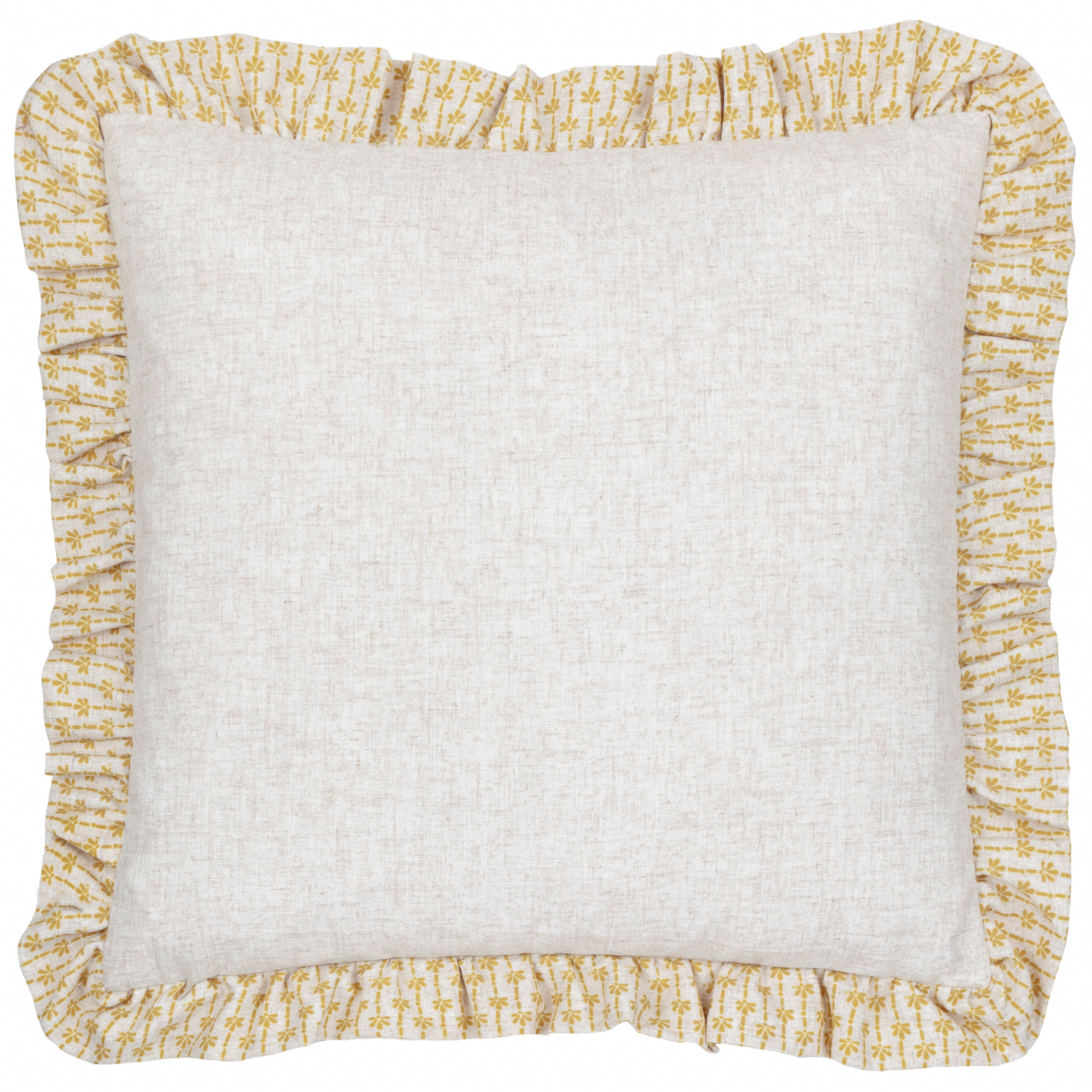 Panni Block Textured Ruffle Cushion