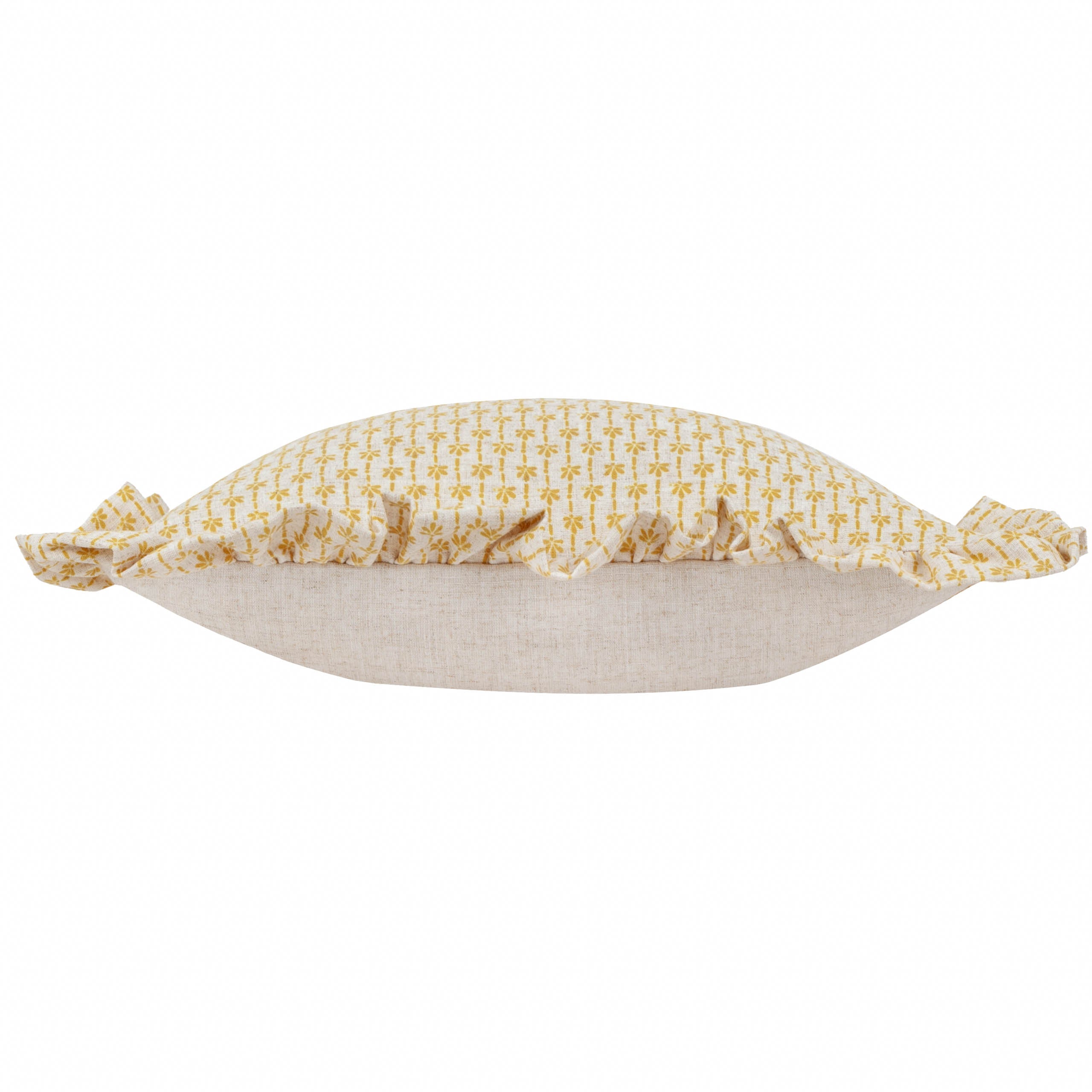 Panni Block Textured Ruffle Cushion