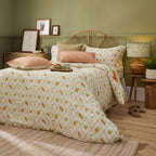Peach Harvest Printed Duvet Cover Set
