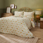 Peach Harvest Printed Duvet Cover Set