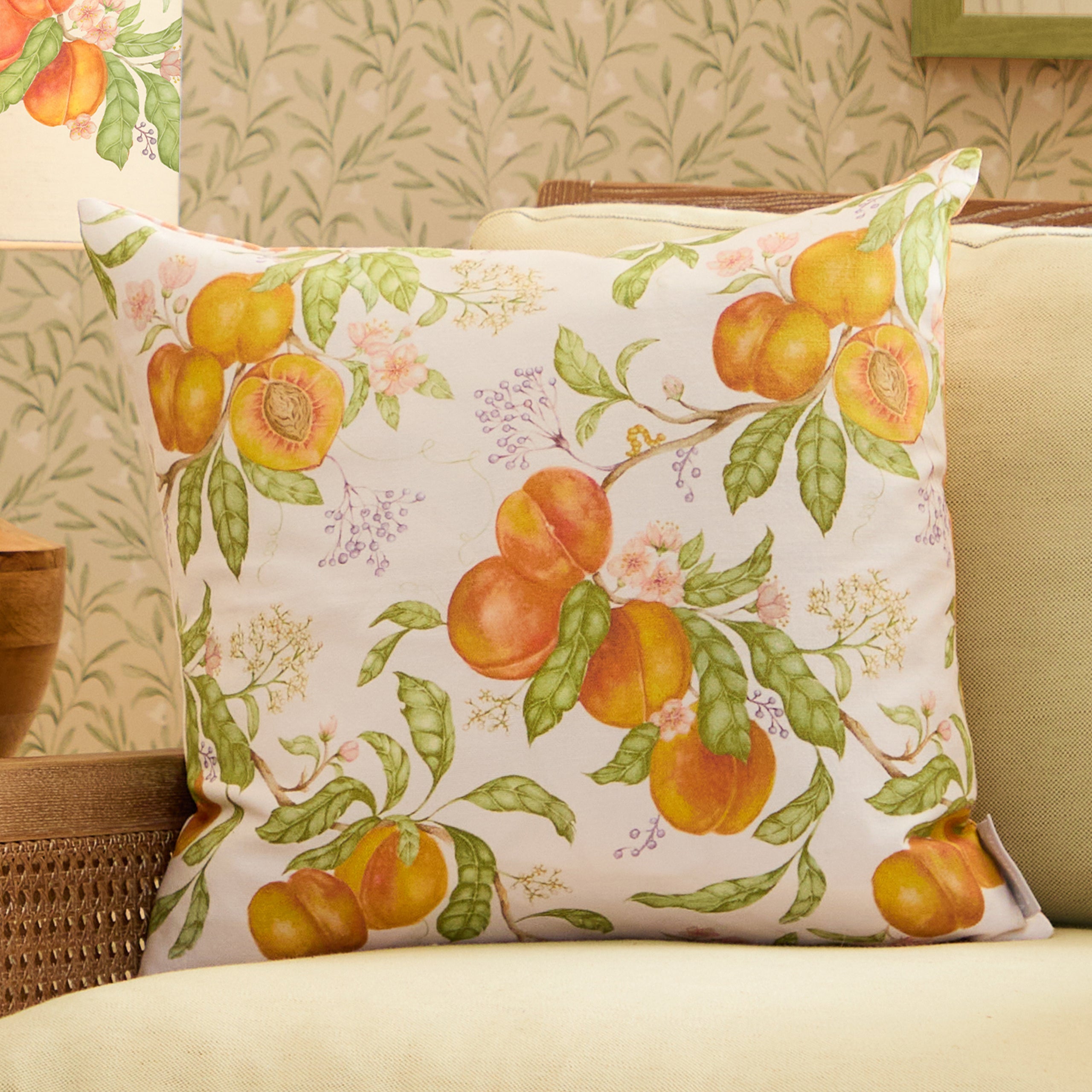 Peach Harvest Printed Cushion