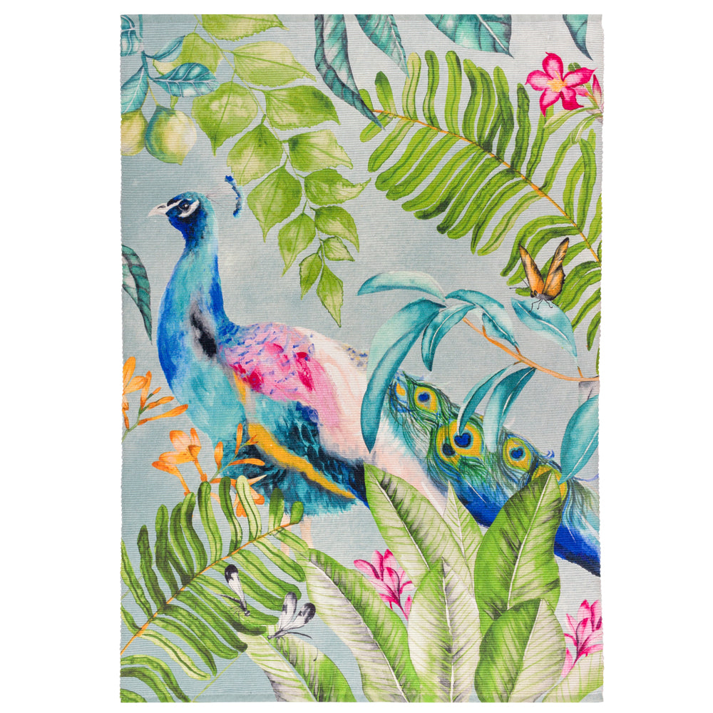 Peacock 120x170cm Outdoor Washable Rug