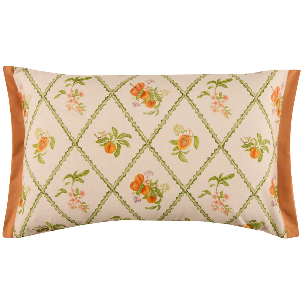 Peach Trellis Printed Outdoor Cushion