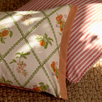 Peach Trellis Printed Outdoor Cushion