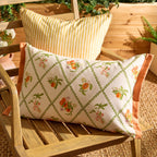 Peach Trellis Printed Outdoor Cushion