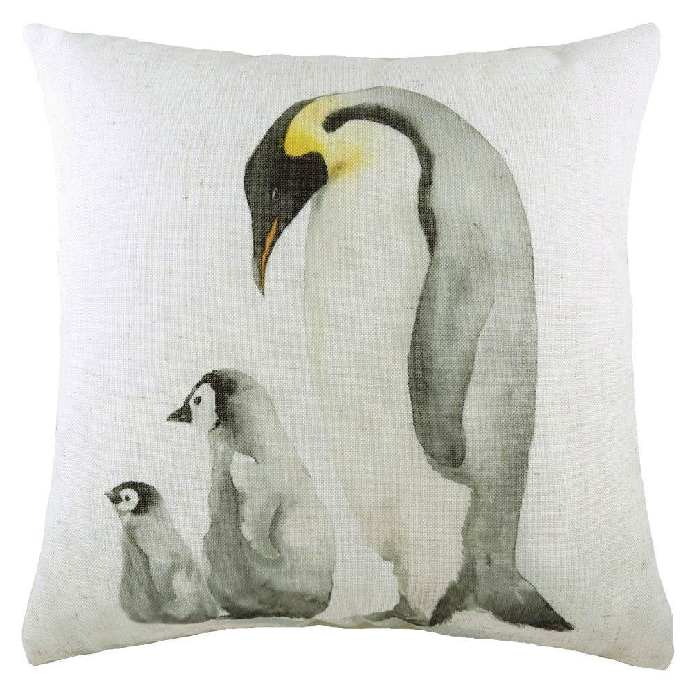 Penguin Family Printed Cushion