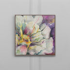Peonia Violet Framed Canvas