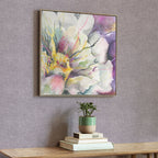 Peonia Violet Framed Canvas