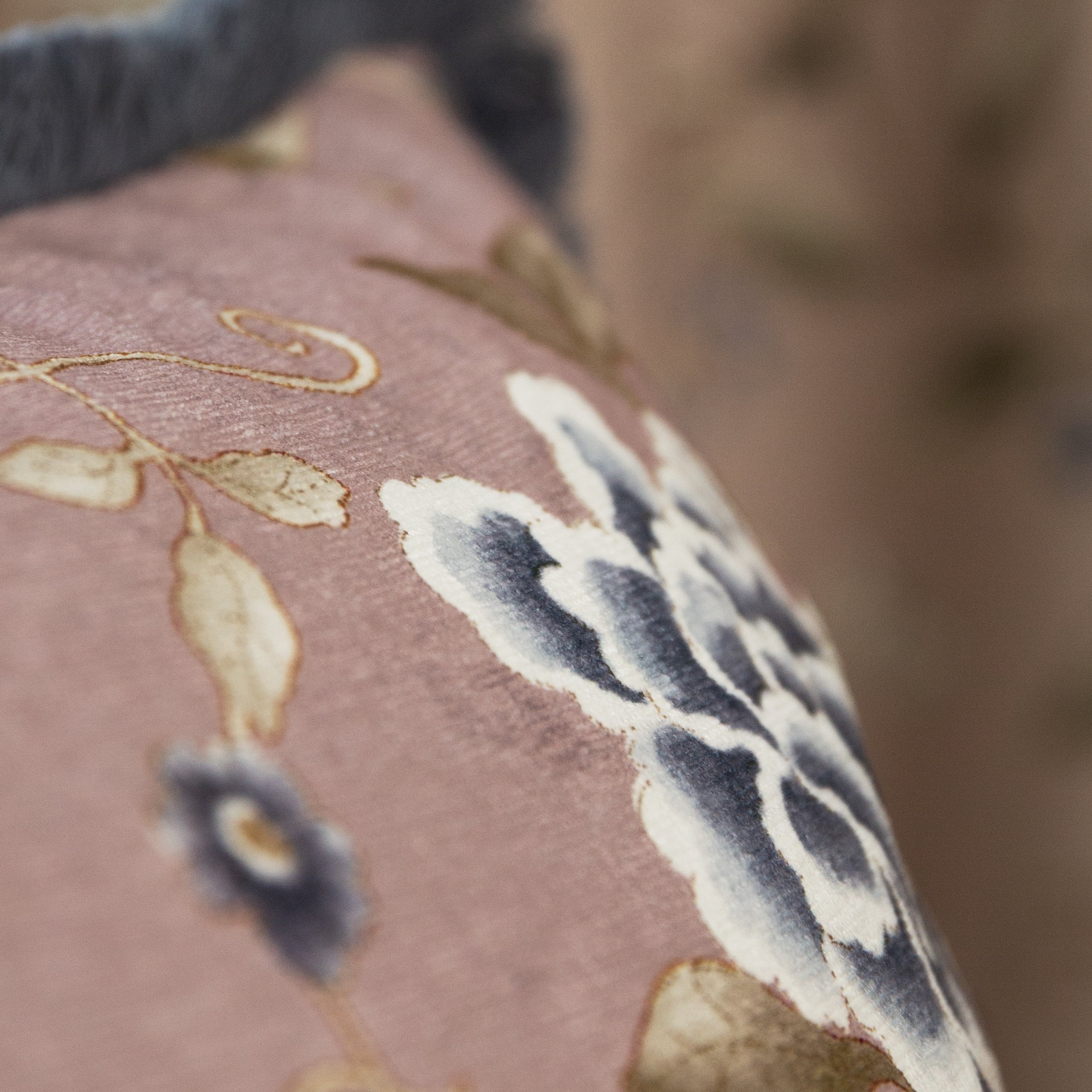 Porcelain Garden Chenille Cushion