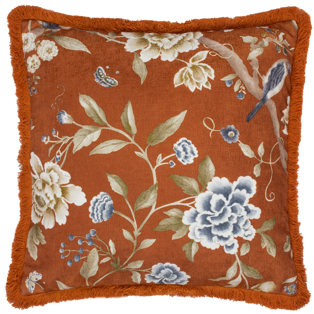Porcelain Garden Chenille Cushion
