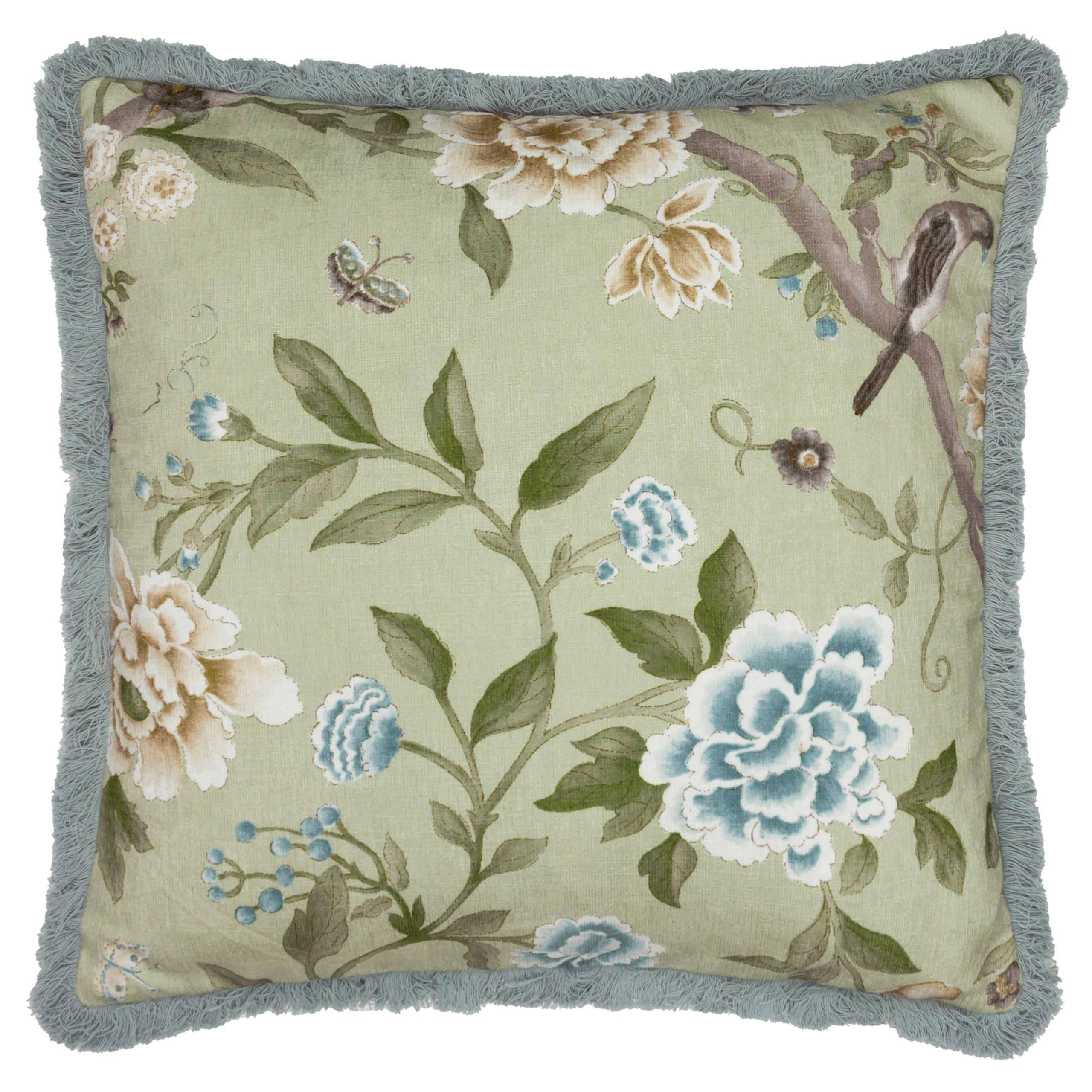 Porcelain Garden Chenille Cushion