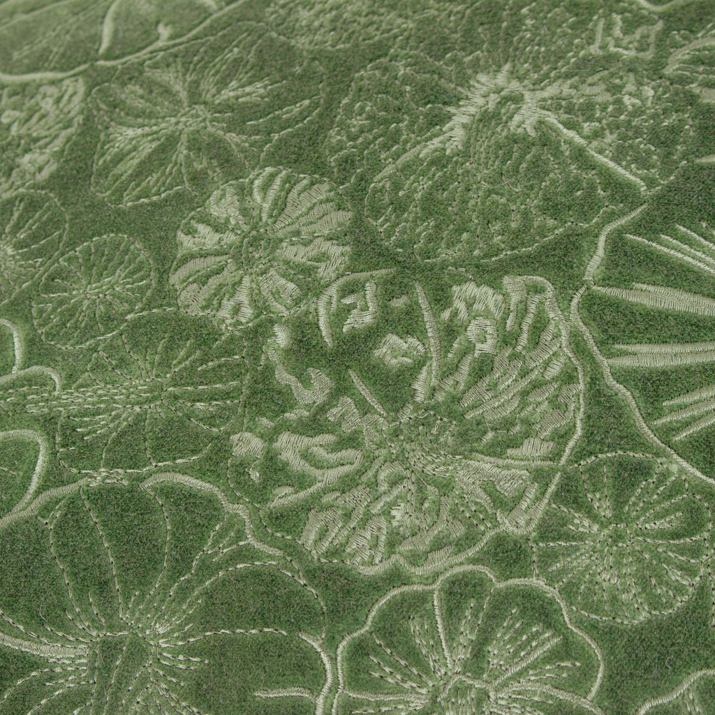 Picking Patch Embroidered Velvet Cushion