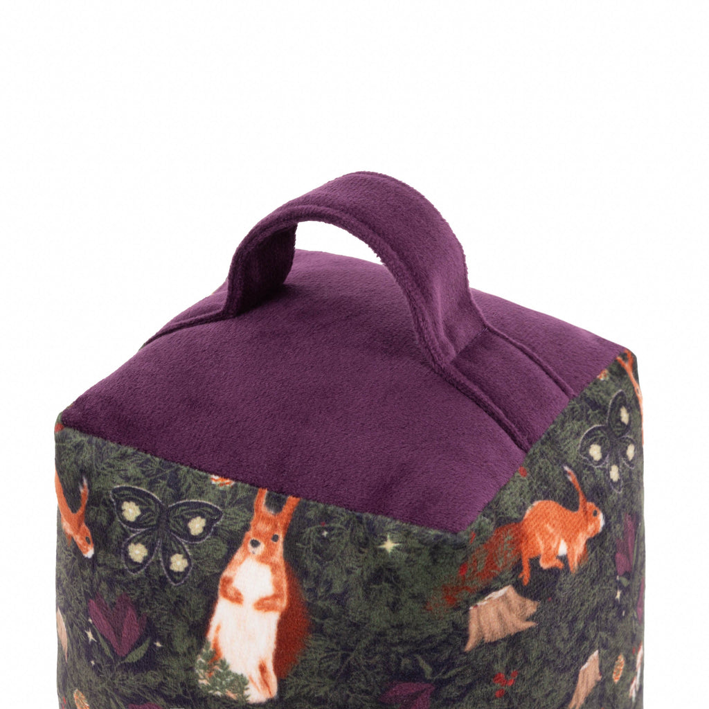 Pineberry Forest Velvet Door Stop