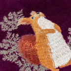 Pineberry Forest Embroidered Velvet Cushion