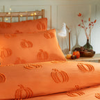 Pumpkin Fields Soft Touch Tufted Duvet Cover Set