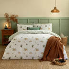 Pumpkin Spice Brushed Cotton Reversible Duvet Cover Set