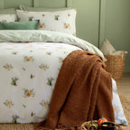Pumpkin Spice Brushed Cotton Reversible Duvet Cover Set