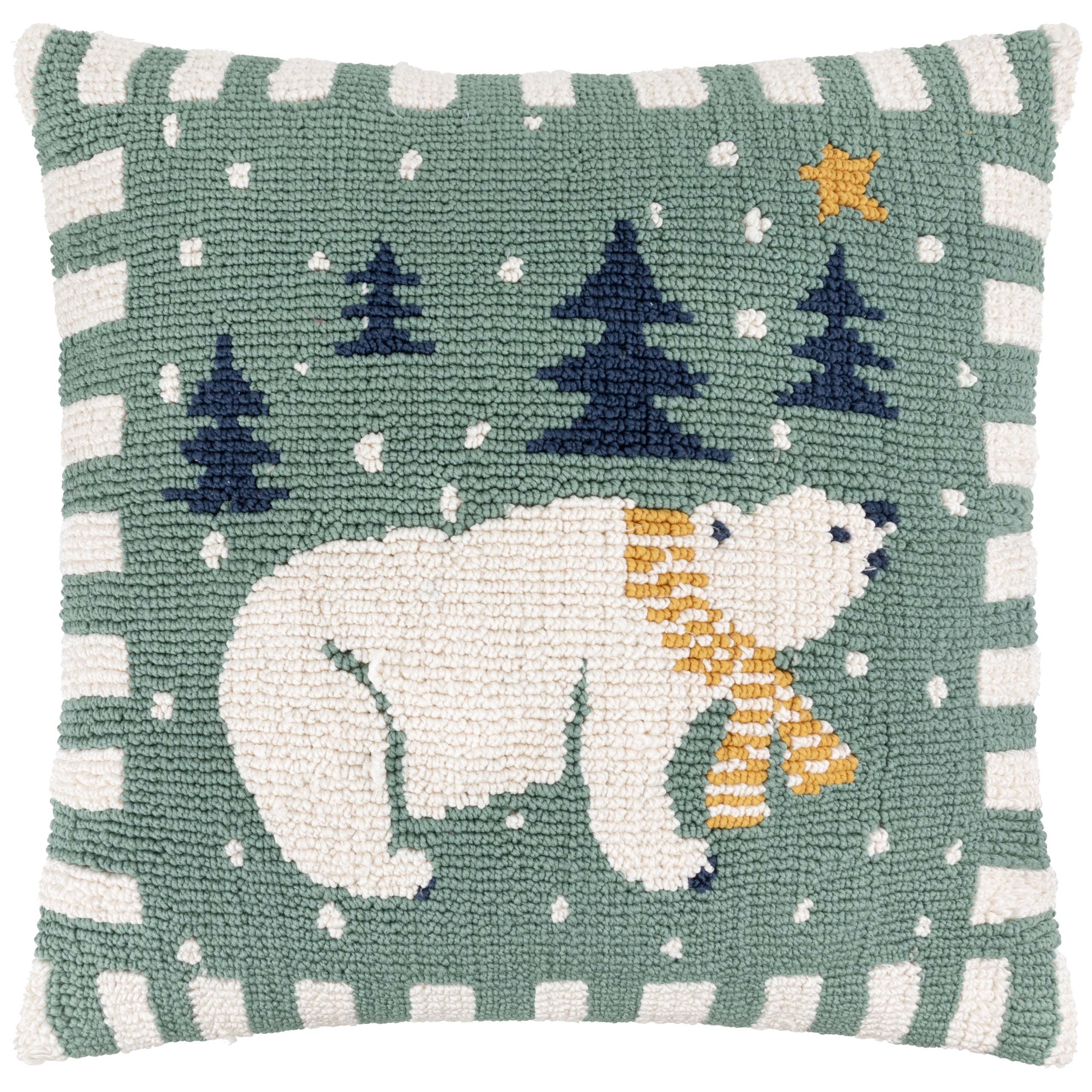 Polar Bear Tufted Cushion
