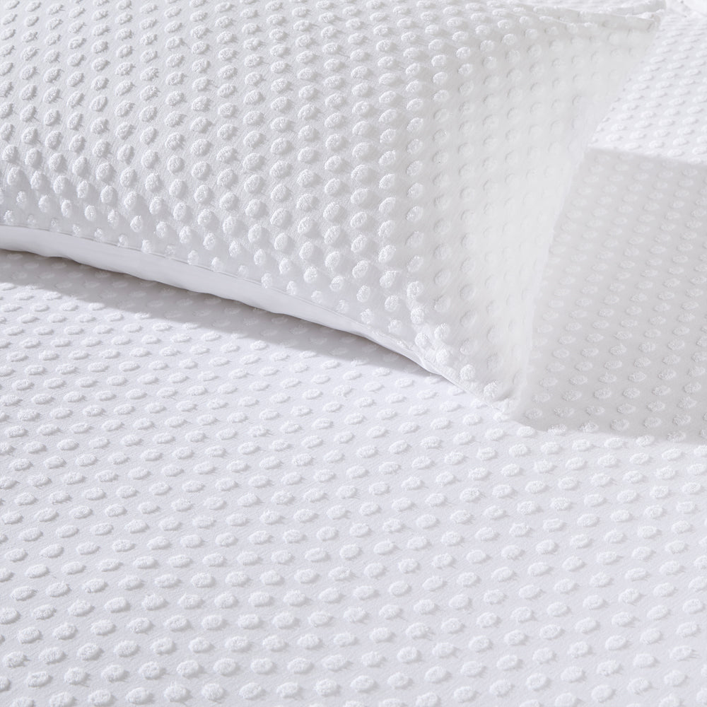 Polka Tuft 100% Cotton Duvet Cover Set