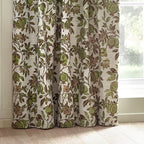 Pomegranate Pencil Pleat Curtains Green