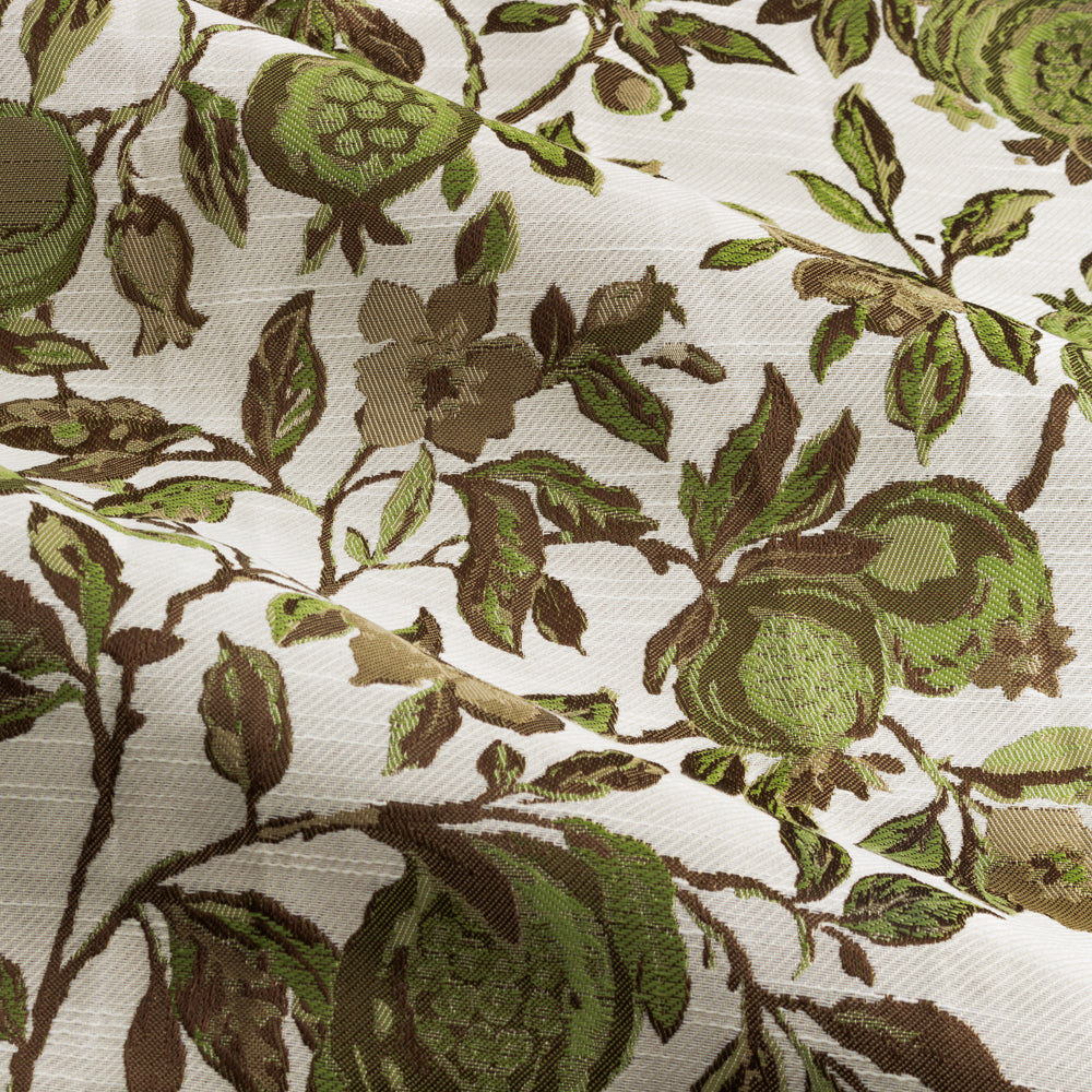 Pomegranate Pencil Pleat Curtains Green