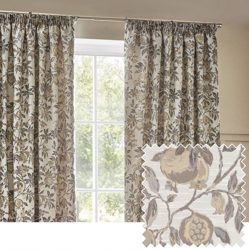 Pomegranate Pencil Pleat Curtains