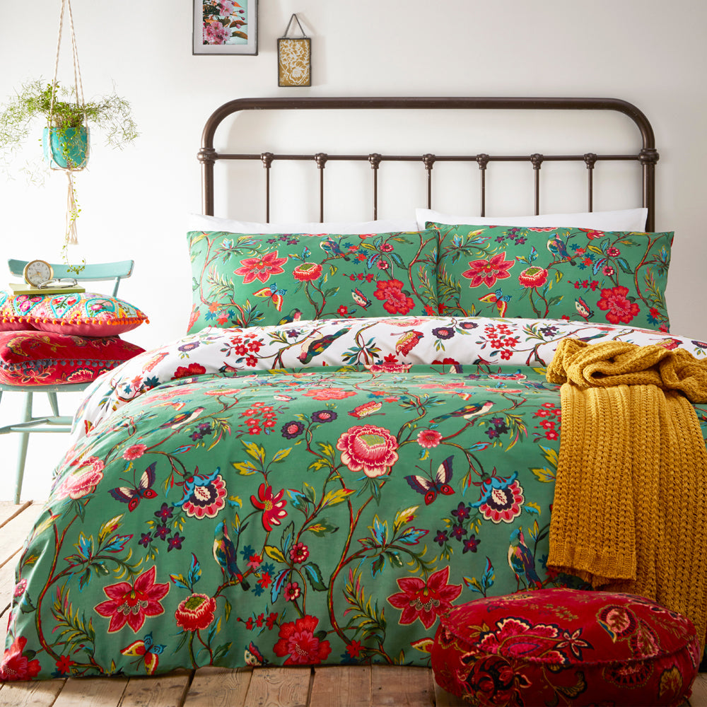 Pomelo Tropical Floral Duvet Cover Set