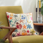Pomona Floral Piped Cushion