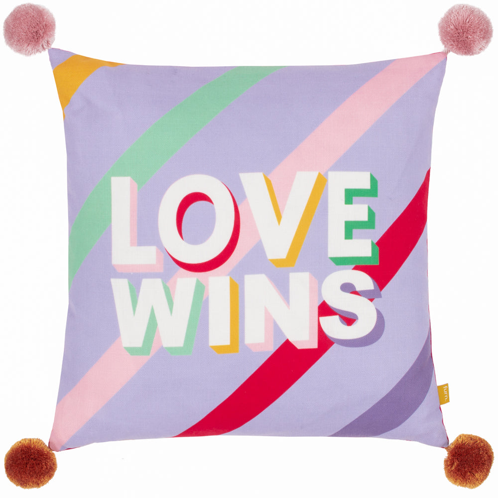 Pom Poms Love Wins Cushion
