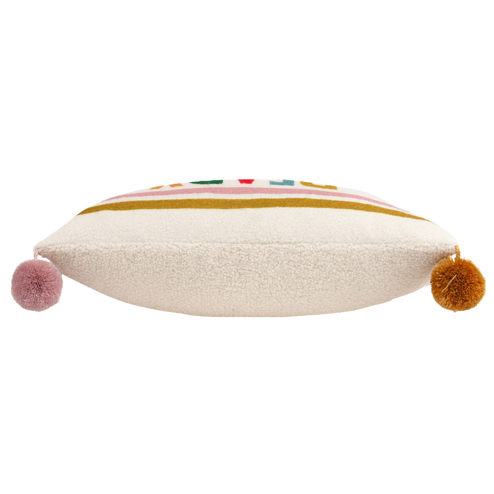 Pom-Poms Ready Set Snow Cushion