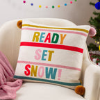 Pom-Poms Ready Set Snow Cushion