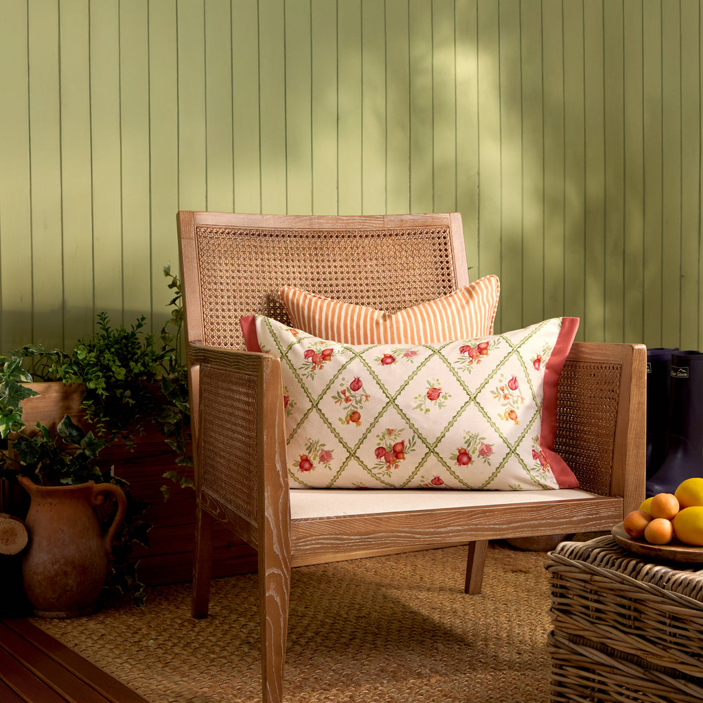 Pomegranate Trellis Printed Outdoor Cushion