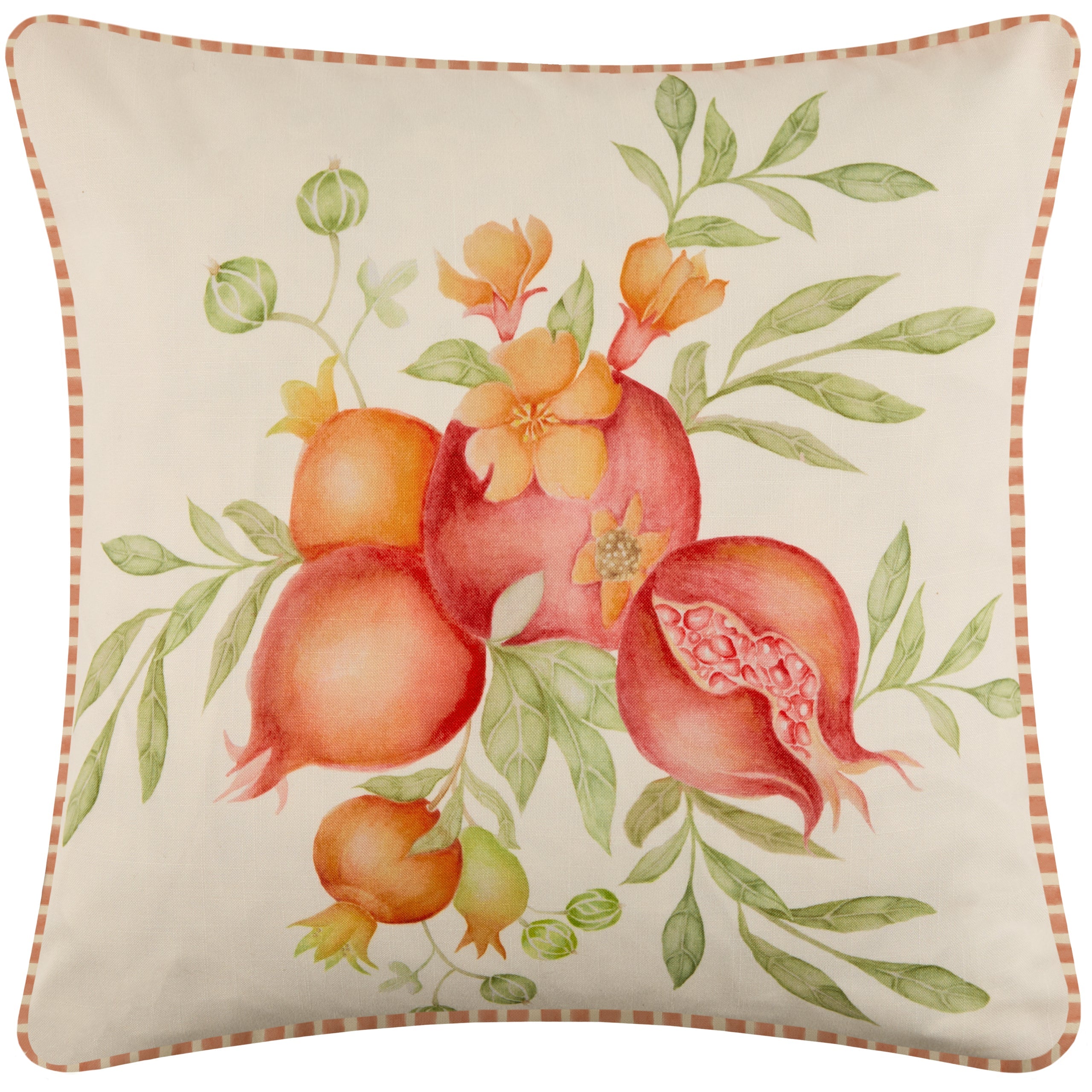 Pomegranate Trellis Printed Outdoor Square Cushion