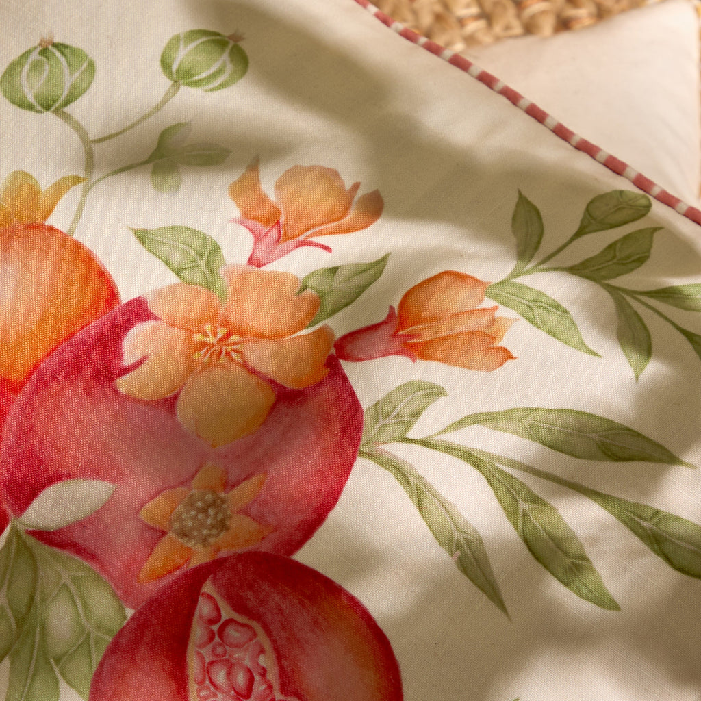 Pomegranate Trellis Printed Outdoor Square Cushion