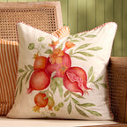 Pomegranate Trellis Printed Outdoor Square Cushion