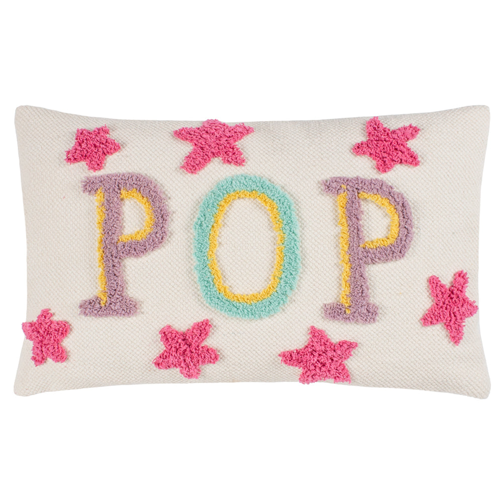 Pop Cotton Tufted Cushion Fuchsia