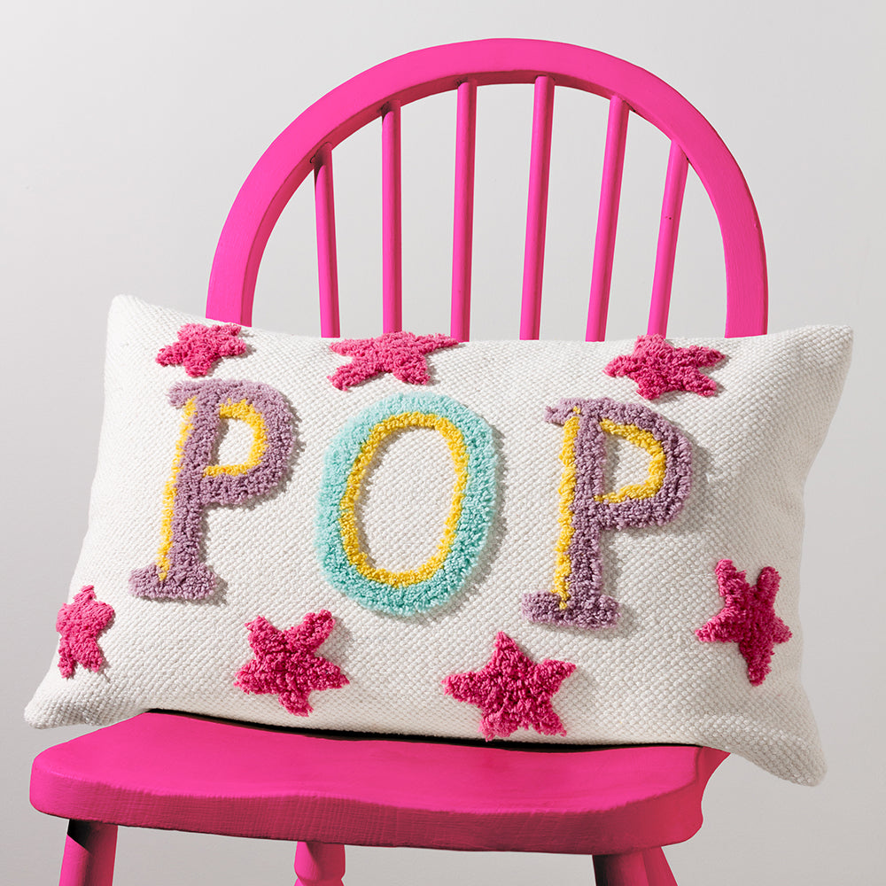 Pop Cotton Tufted Cushion Fuchsia